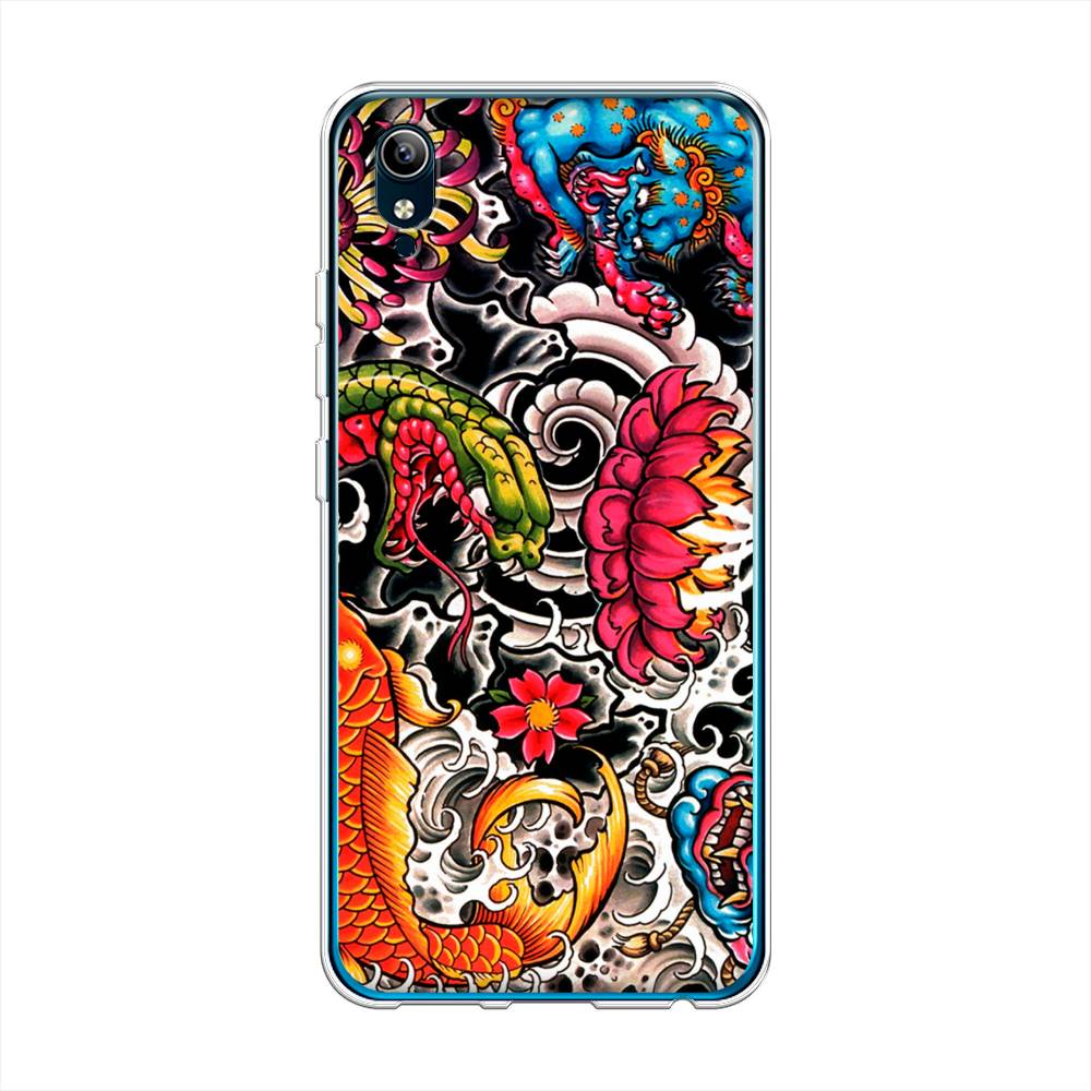 

Чехол для Vivo Y91c/Y1s "Японское искусство", Красный;оранжевый;голубой, 262850-4