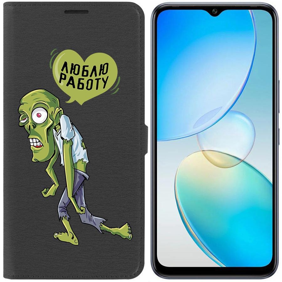 

Чехол-книжка Krutoff Eco Book для Infinix Hot 12 Pro Люблю Работу (черный)