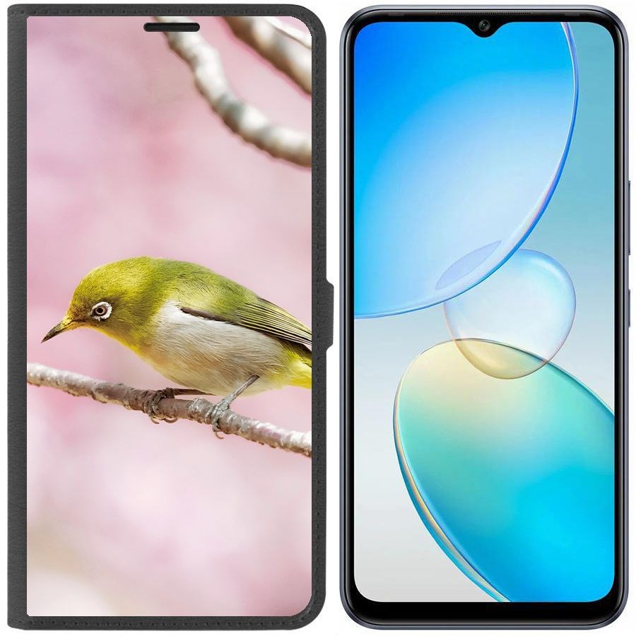 

Чехол-книжка Krutoff Eco Book для Infinix Hot 12 Pro Японская белоглазка (черный)