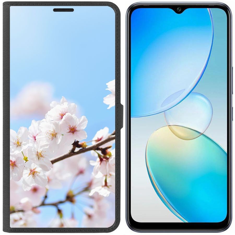 

Чехол-книжка Krutoff Eco Book для Infinix Hot 12 Pro Цветение (черный)
