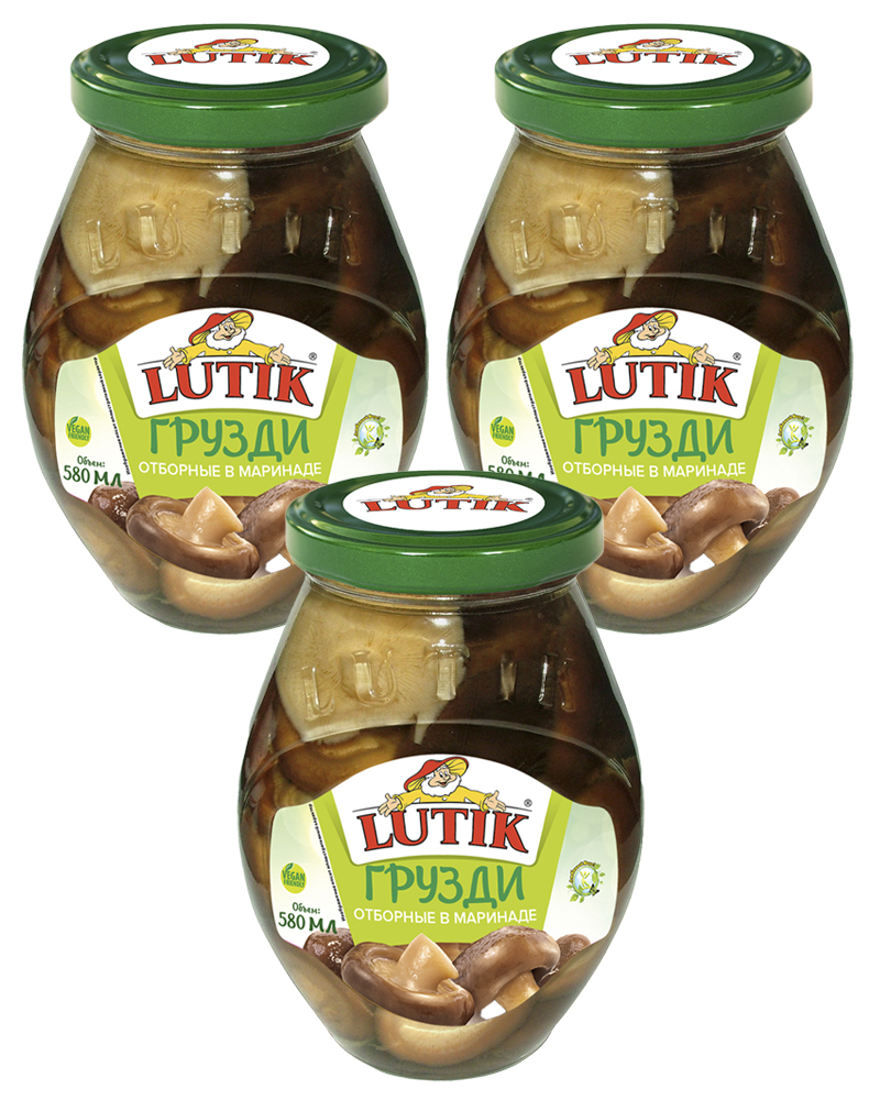 

Грузди отборные Lutik, 580 мл. - 3 шт