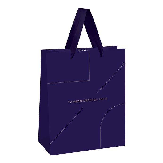 

Пакет подарочный 26 х 32 х 12 см Meshu Monocolor Indigo с матовой ламинацией, Синий