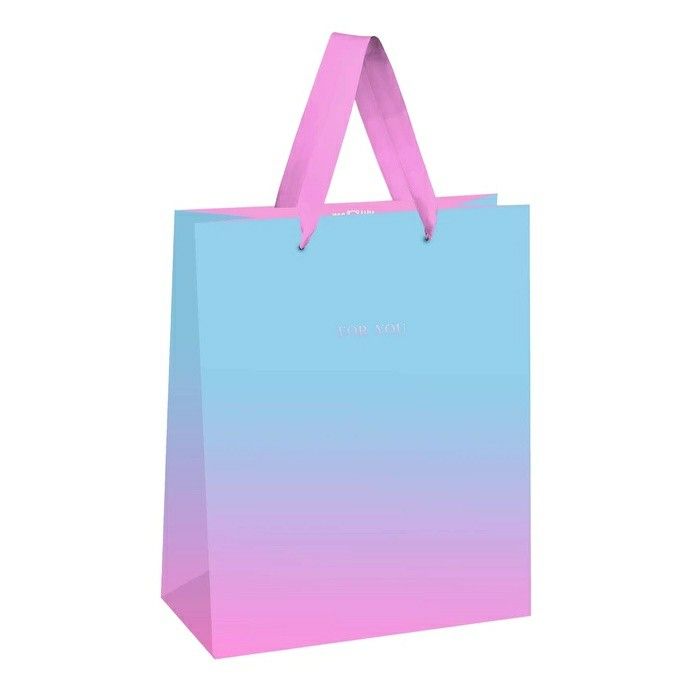 

Пакет подарочный 26 х 32 х 12 см Meshu Duotone Light blue-Pink gradient, Разноцветный