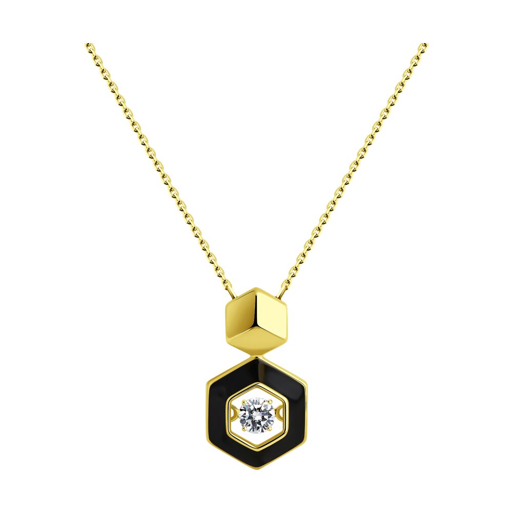 

Колье из серебра 40-45 см Diamant 93-170-01819-1, фианит/эмаль, 93-170-01819-1