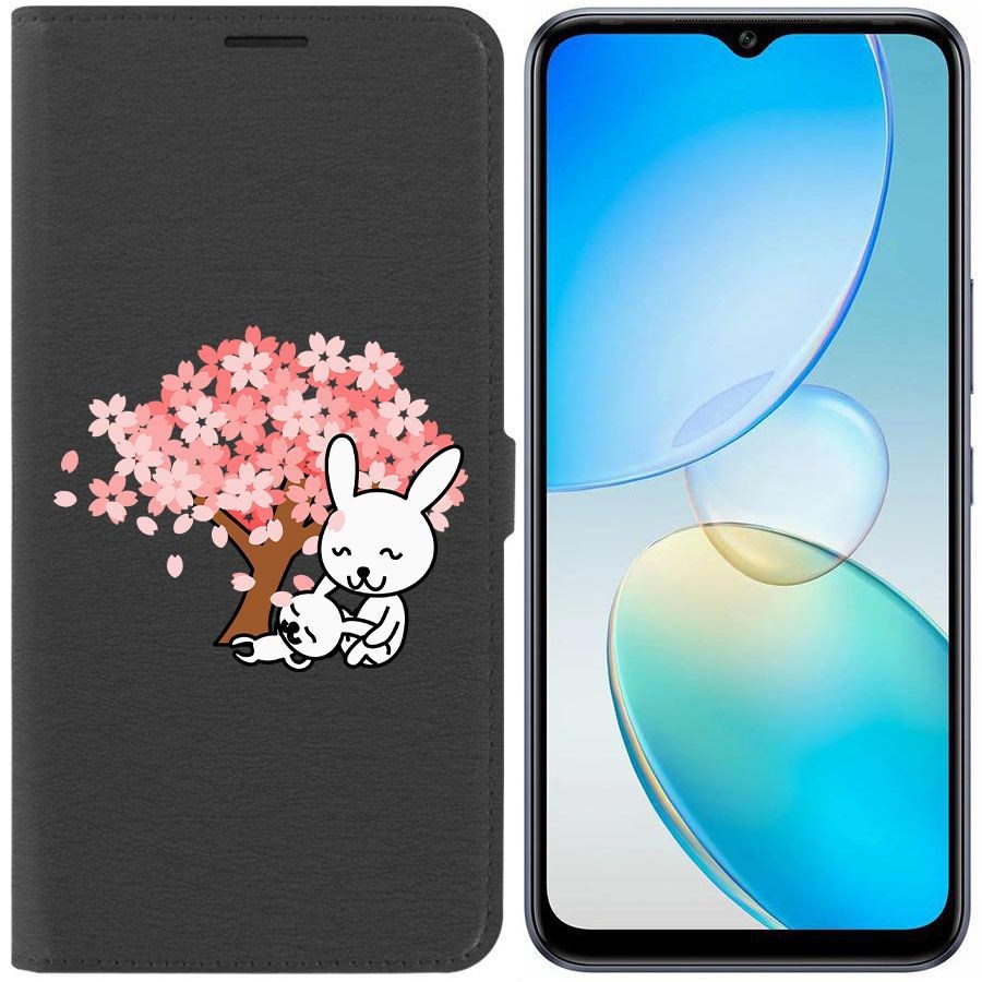 

Чехол-книжка Krutoff Eco Book для Infinix Hot 12 Pro Кролики (черный)