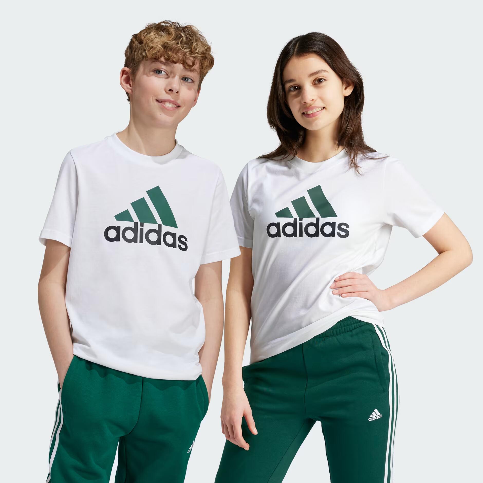 

Футболка Adidas для мальчиков, JF8743, чёрная 001A, размер 128, Белый, Essentials Two