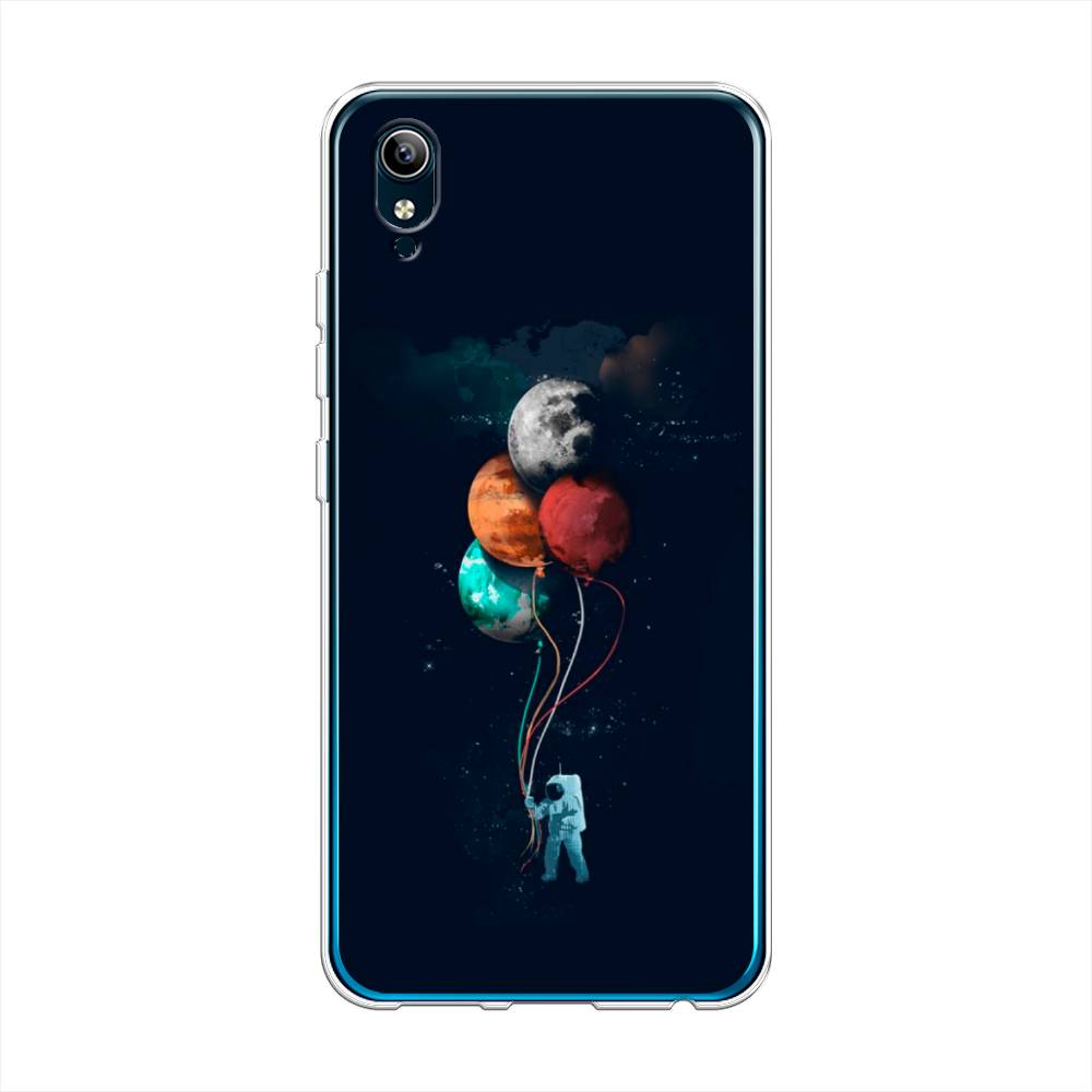 

Чехол для Vivo Y91c/Y1s "Космонавт с шариками", Разноцветный, 262850-4
