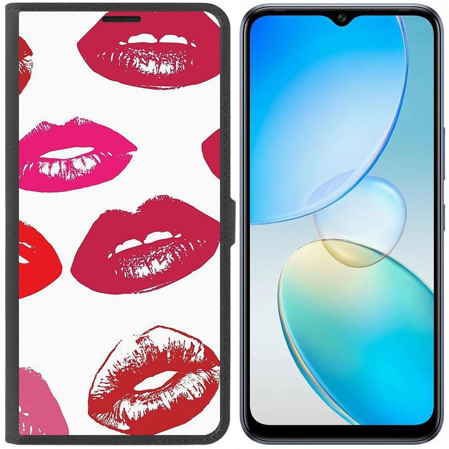

Чехол-книжка Krutoff Eco Book для Infinix Hot 12 Pro Губы паттерн 2 (черный)