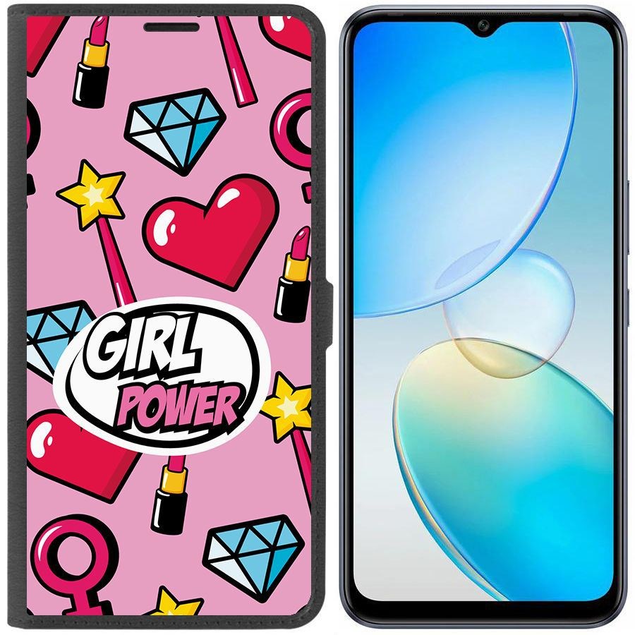 

Чехол-книжка Krutoff Eco Book для Infinix Hot 12 Pro Girl Power (черный)