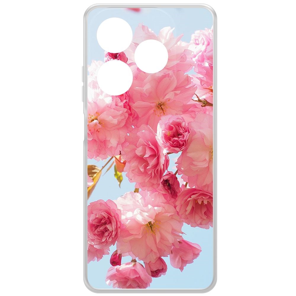 

Чехол-накладка Krutoff Clear Case Сакура для INFINIX Smart 8, Прозрачный