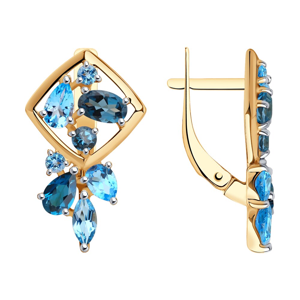 

Серьги из красного золота SOKOLOV 725616, топаз, 725616