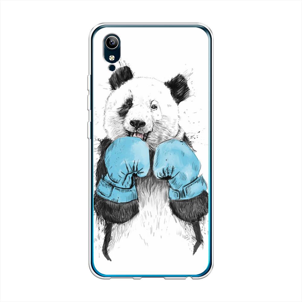 

Чехол для Vivo Y91c/Y1s "Панда боксер", Голубой;белый;серый, 262850-1