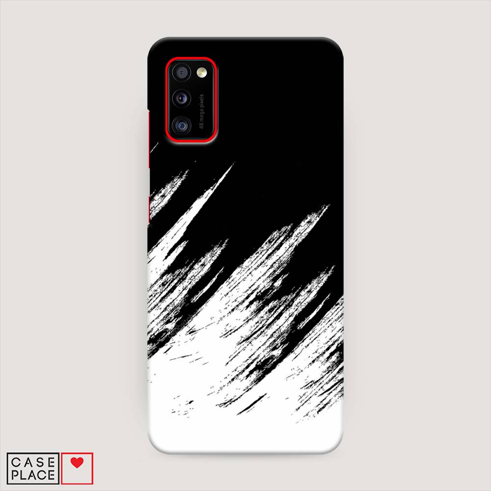 

Пластиковый чехол "Черно белые брызги" на Samsung Galaxy A41