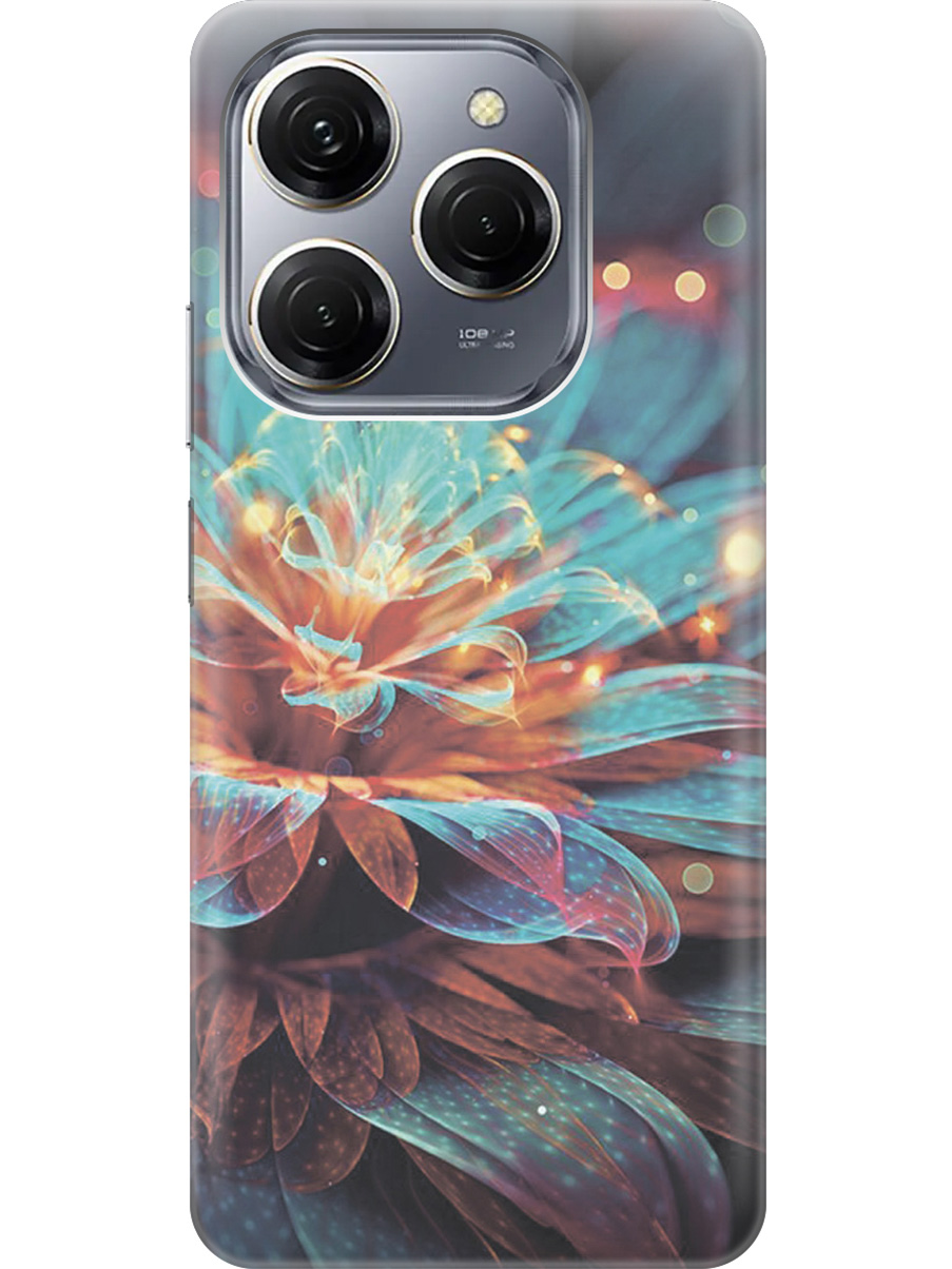 

Силиконовый чехол на Tecno Spark 20 Pro с рисунком "Магический цветок", Голубой;красный;черный, 20011919