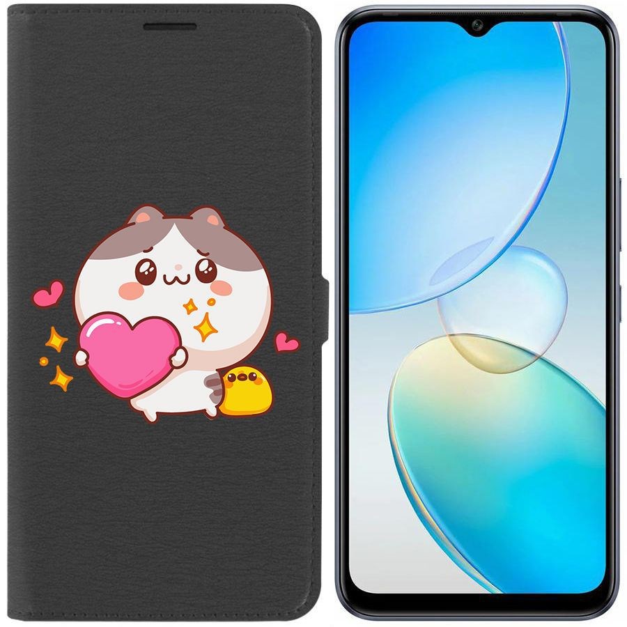 

Чехол-книжка Krutoff Eco Book для Infinix Hot 12 Pro Сердце для тебя (черный)