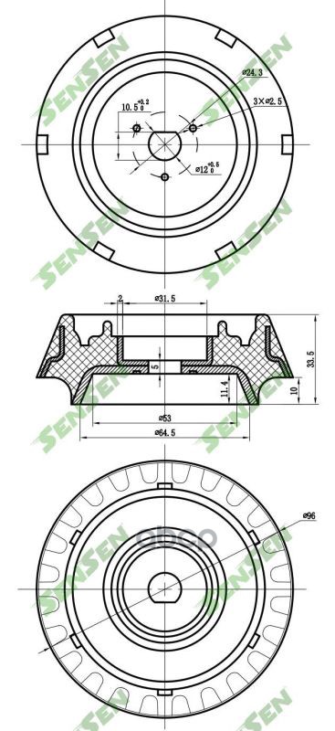 

Опора Амортизатора Kia (Picanto Ba) (2004-) Hyundai (I10) (2008-) Front Sensen M61092 Sens