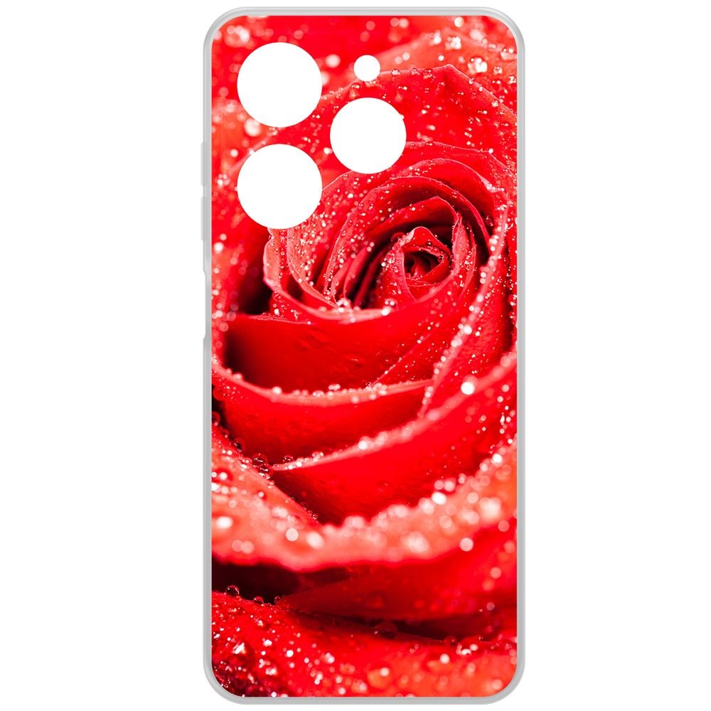 

Чехол-накладка Krutoff Clear Case Роза для TECNO Spark 20С, Прозрачный