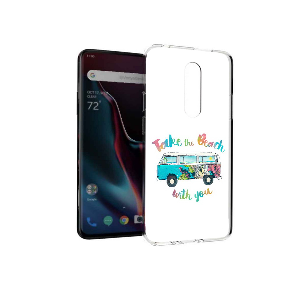 

Чехол MyPads Tocco для OnePlus 7 Pro Хиппи автобус (PT139735.130.190), Прозрачный, Tocco