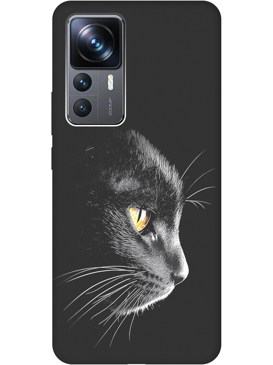 

Силиконовый чехол на Xiaomi 12T/12T Pro с принтом "Черный котик" матовый черный, Черный;белый;золотистый, 762091912