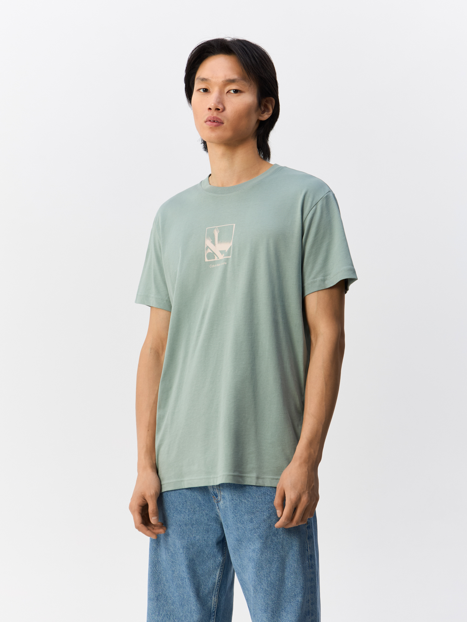 

Футболка мужская Calvin Klein Jeans J30J325687 серая XS, Серый, J30J325687