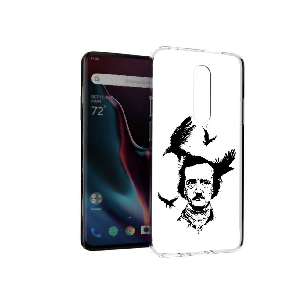 

Чехол MyPads Tocco для OnePlus 7 Pro Эдгар Аллан черно белый (PT139735.130.204), Прозрачный, Tocco
