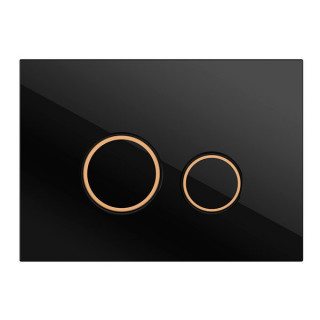 Кнопка смыва Cersanit TWINS для LINK PRO/VECTOR/LINK/HI-TEC черный матовый с рамкой (63534