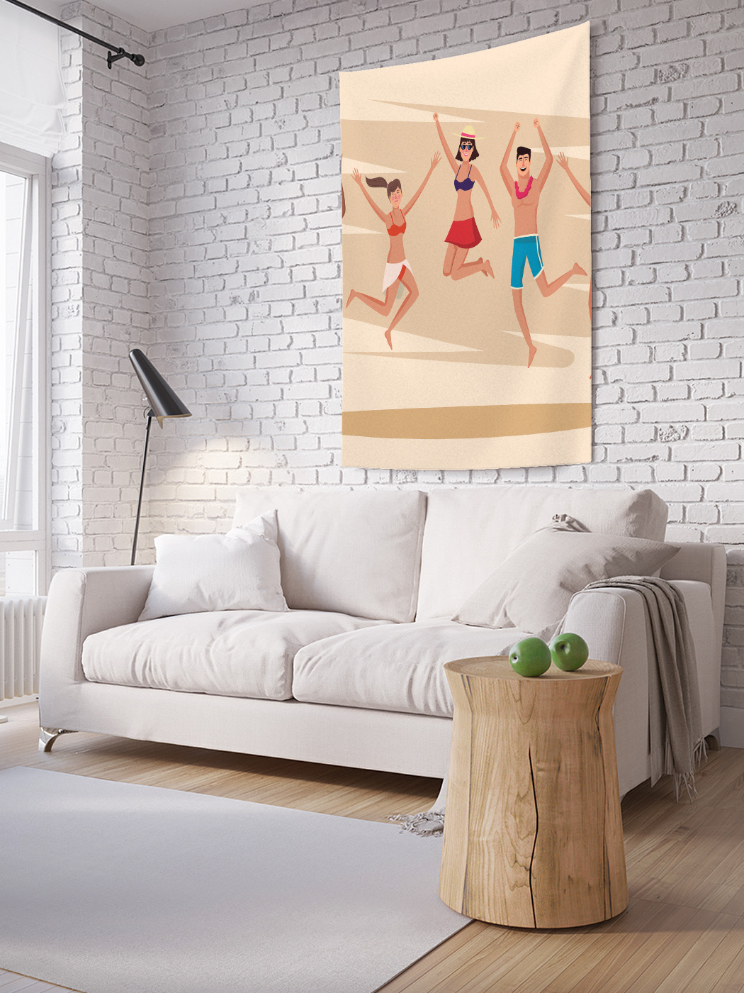 

Вертикальное фотопанно на стену JoyArty Прыжки на песке 100x150 см, Прыжки на песке