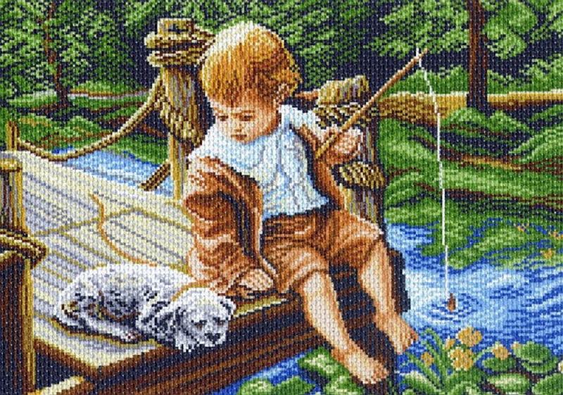 

Рисунок на ткани Матренин Посад С другом рыбалке 0854