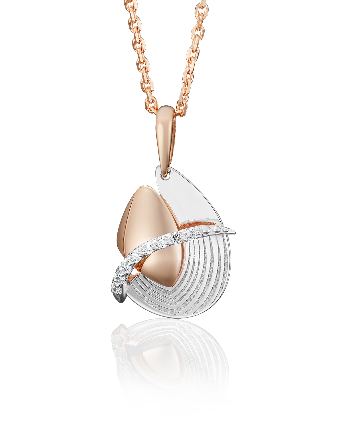 

Кулон из белого золота/красного золота PLATINA jewelry 03-2696-00-401-1111-65, фианит, 03-2696-00-401-1111-65