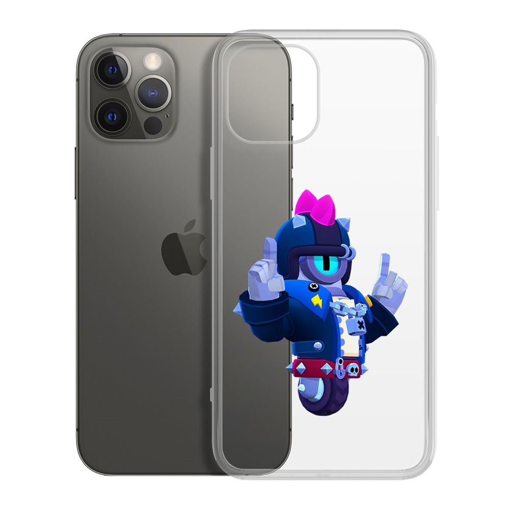 

Чехол-накладка Brawl Stars-Дикий Сту для iPhone 12/12 Pro, Прозрачный
