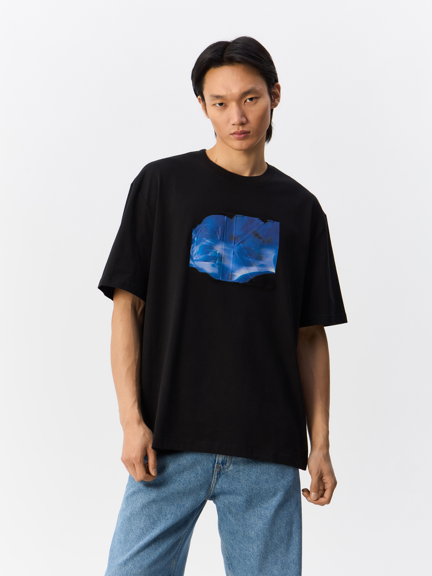 

Футболка мужская Calvin Klein Jeans J30J326313 черная XS, Черный, J30J326313