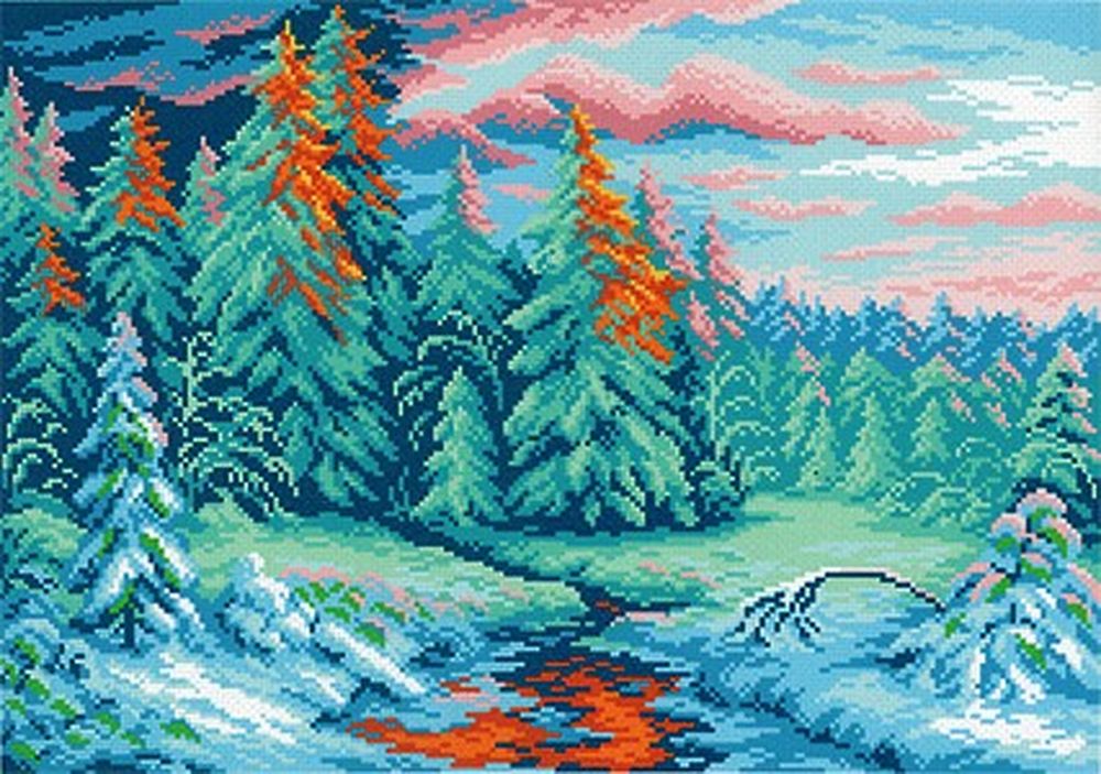 

Рисунок на ткани МП-студия Зимний закат СК-021