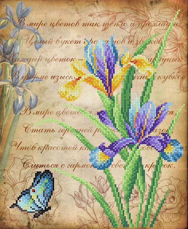 

Рисунок на ткани МП-студия Ирисы Г-168