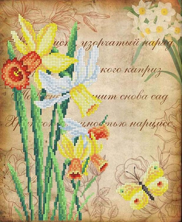 

Рисунок на ткани МП-студия Нарциссы Г-169