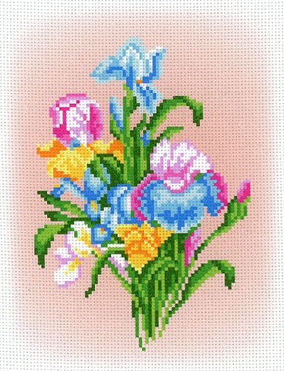 

Рисунок на ткани МП-студия Свежие ирисы СК-039