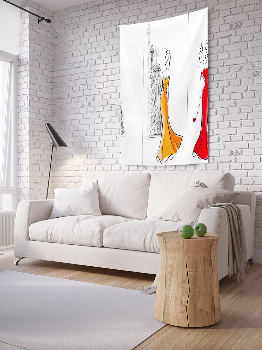 

Вертикальное фотопанно на стену JoyArty Красотки из разных столиц 150x200 см, Красотки из разных столиц