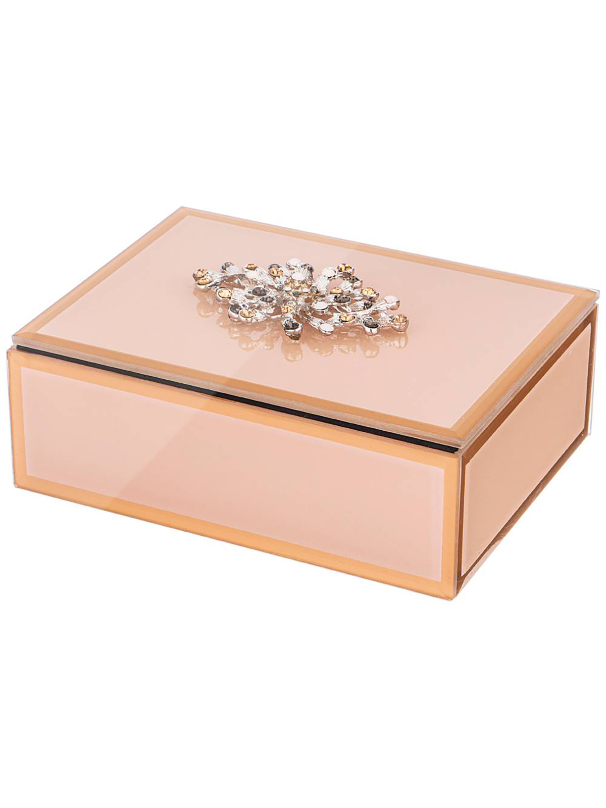

Шкатулка для хранения украшений Lefard Brooch стекло 16х12х8см 453-158, Бежевый