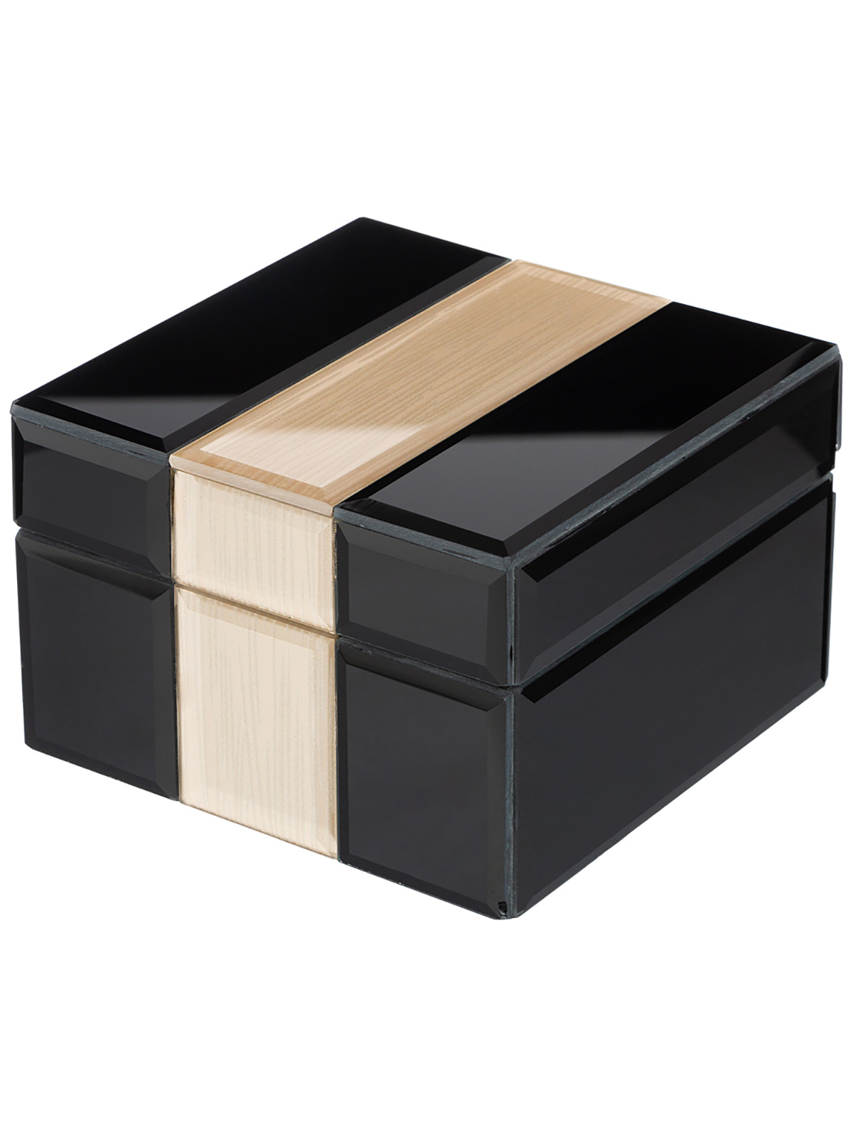 

Шкатулка для хранения украшений Lefard Domino стекло 12,5х12,5х8см 453-194, Черный