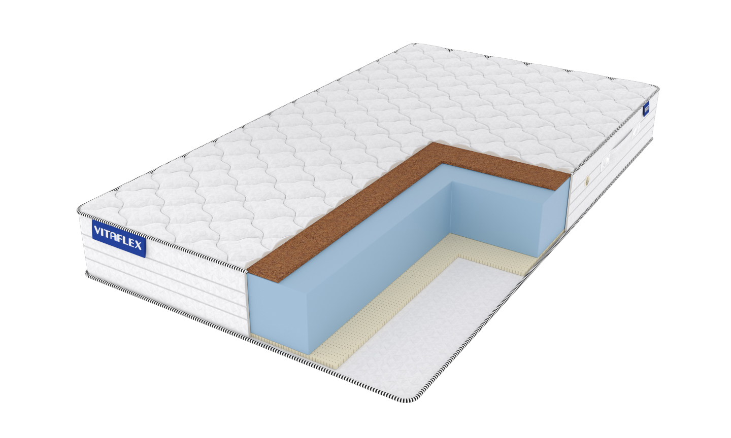 

Матрас Vitaflex Standart Hard-Easy Max 125х195 серии Foam Classic, Бежевый;белый;серый;серебристый, Standart Hard-Easy Max