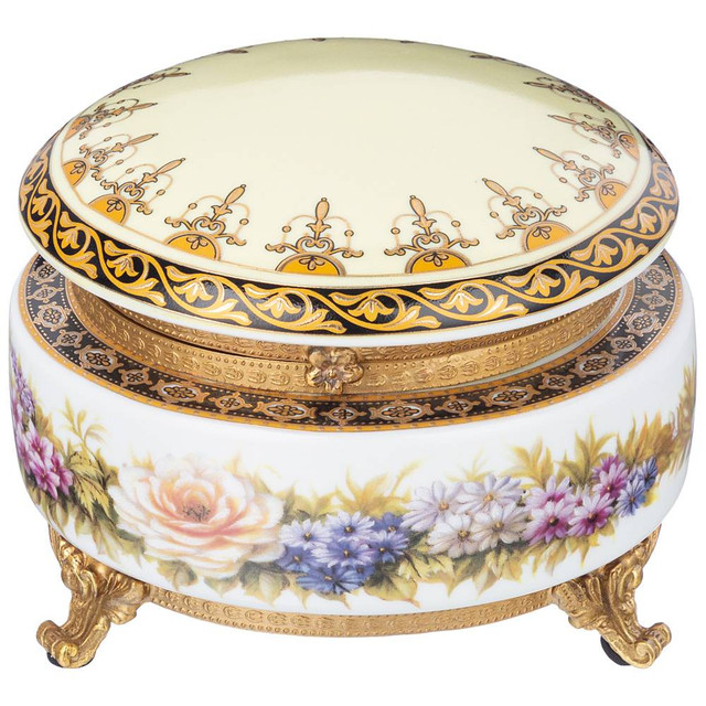 

Шкатулка для хранения украшений Lefard фарфор/металл 13,5х13,5х11см 46-1305, Разноцветный