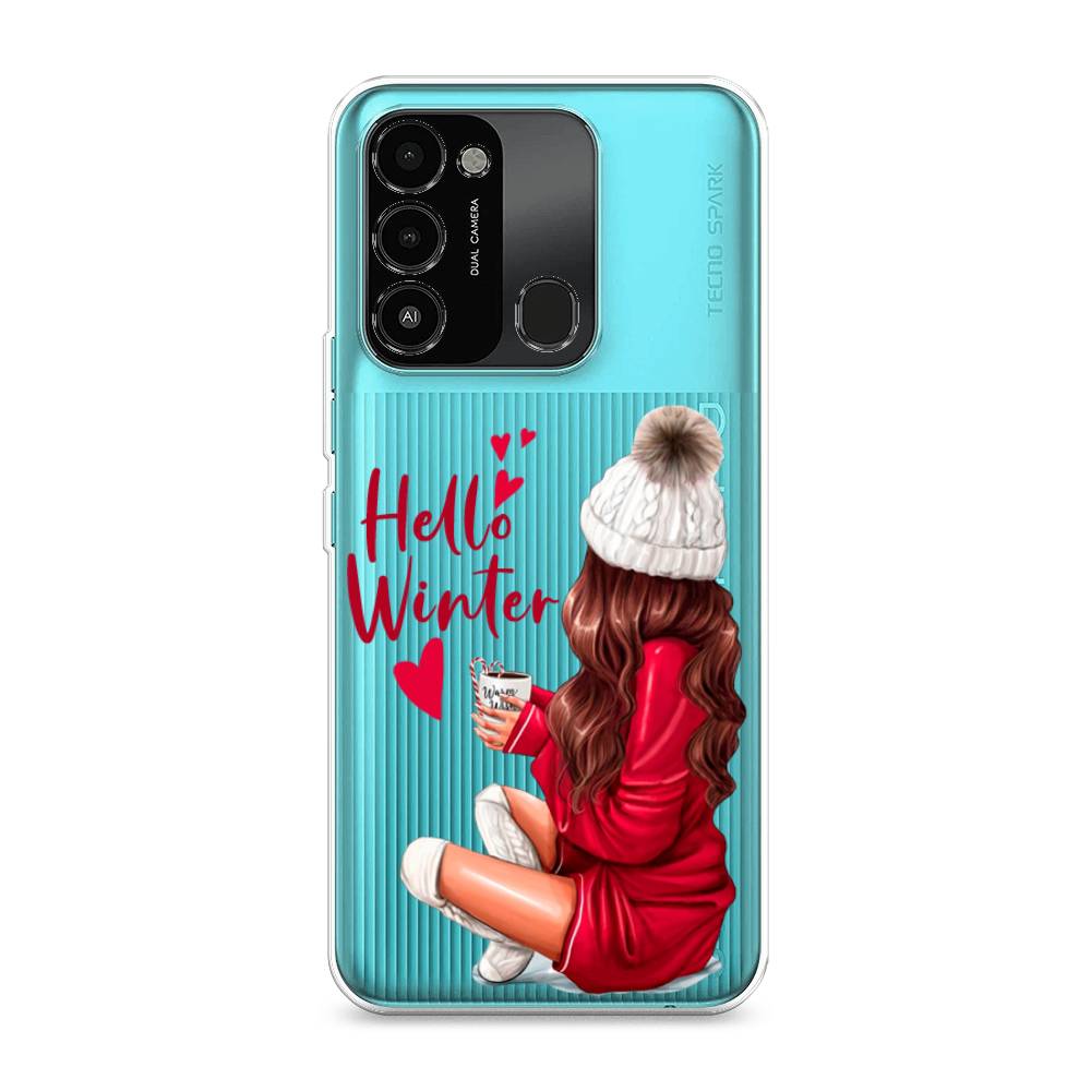 

Чехол для Tecno Spark Go 2022/8С/9 "Hello winter", Красный;белый;коричневый, 301250-5