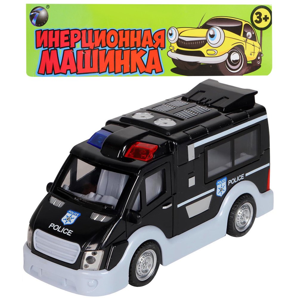 

Машина инерц., Полиция, черный, свет, звук, в/п 17,5*7*9 см JB0403598, JB0403598