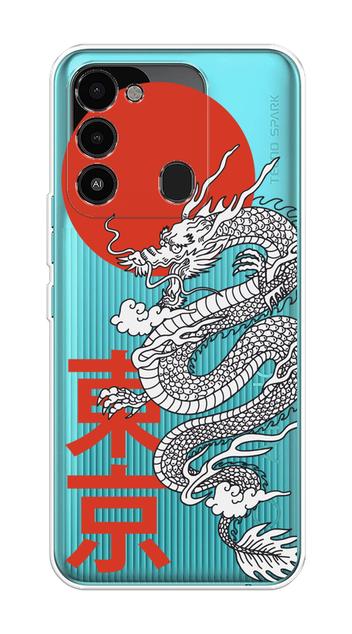 

Чехол на Tecno Spark Go 2022/8С/9 "Китайский дракон", Черный;красный;белый, 301250-1