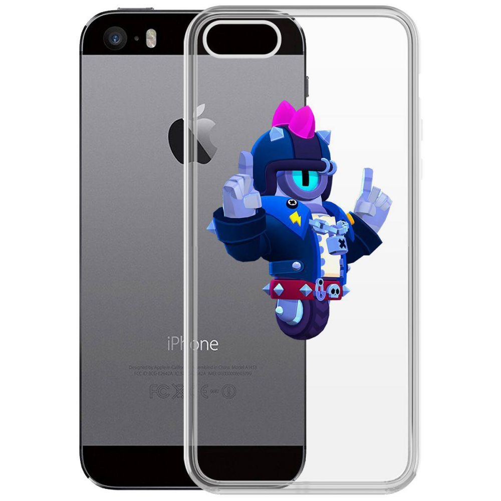 

Чехол-накладка Brawl Stars-Дикий Сту для iPhone 5/5s, Прозрачный