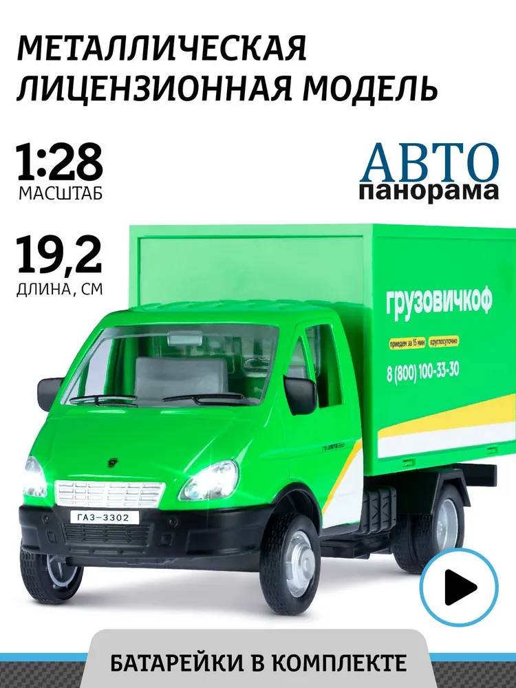 

Автопанорама машинка металл., ГАЗель-бизнес Грузовичкоф, зеленый, масштаб 1:28 JB1251480, JB1251480
