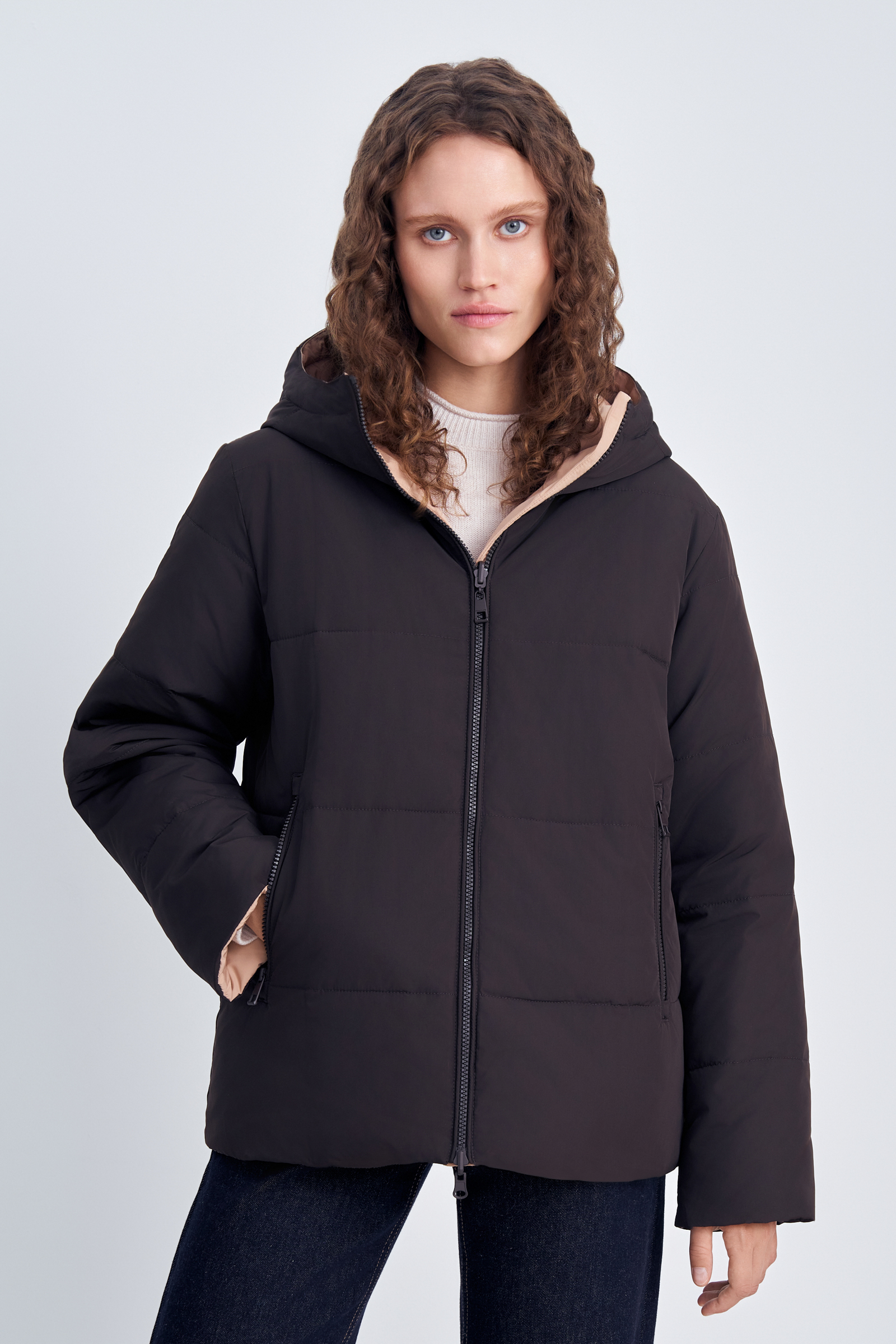 

Куртка женская Finn Flare FAE11041 коричневая 2XL, Коричневый, FAE11041