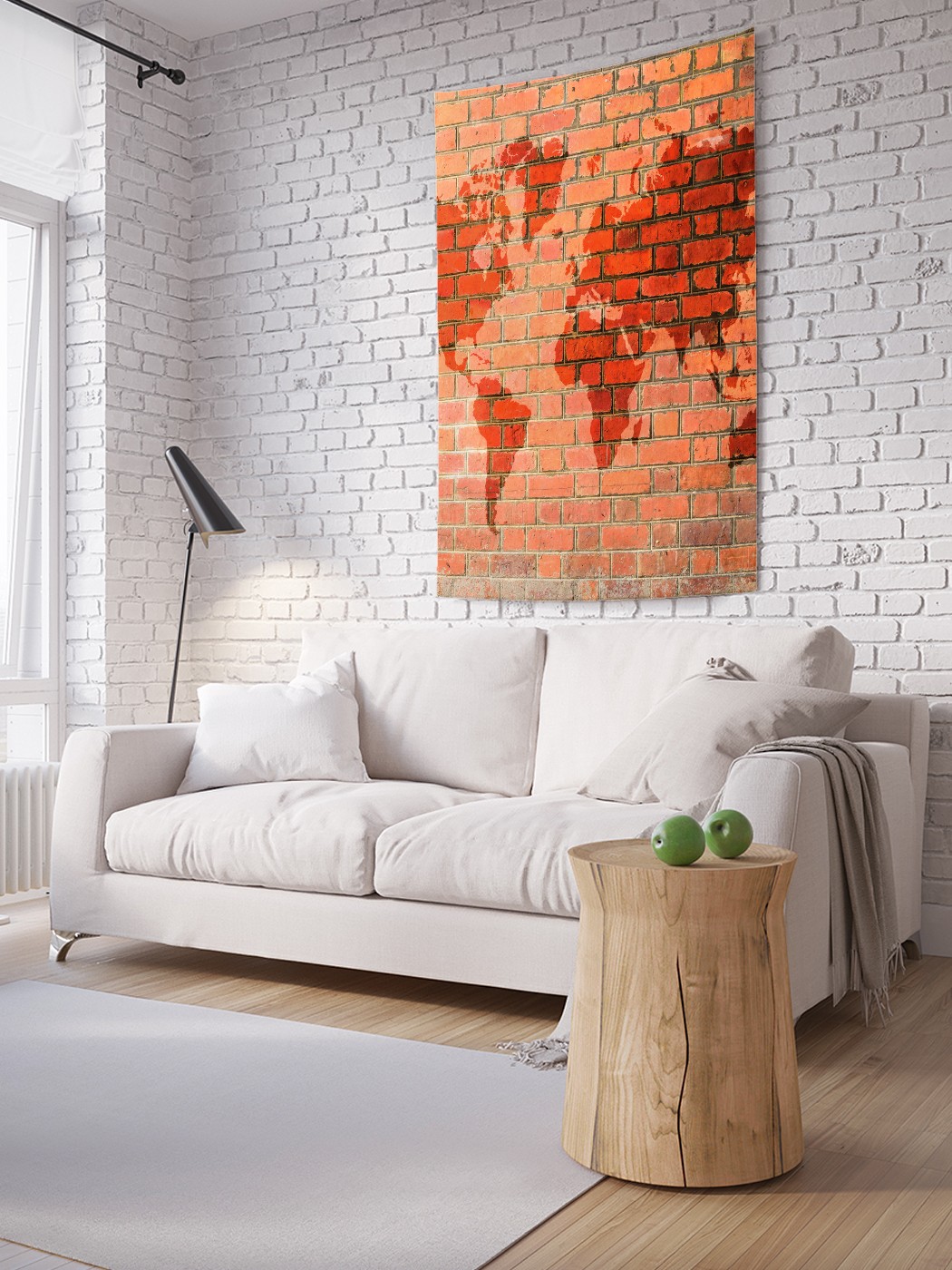 

Вертикальное фотопанно на стену JoyArty Настенная карта 150x200 см, Настенная карта