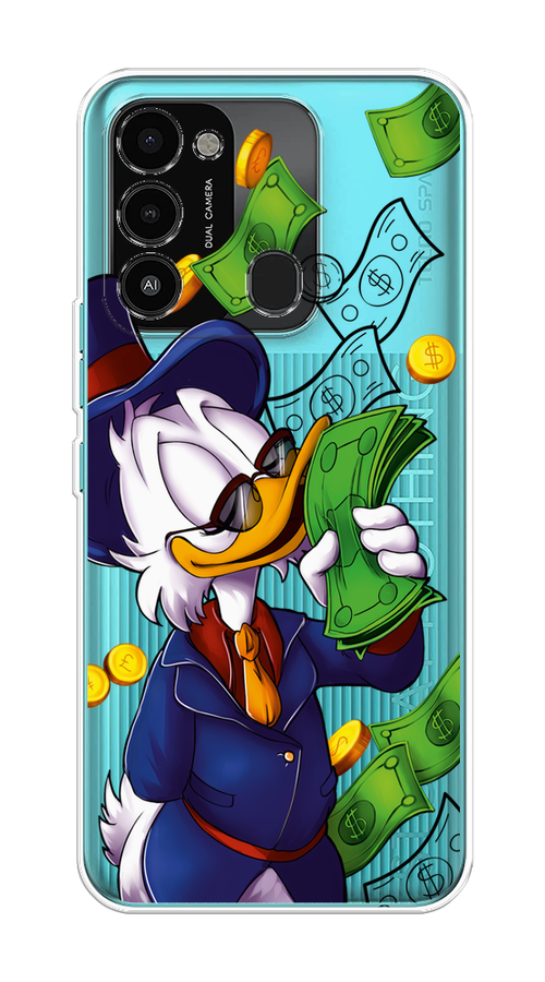 

Чехол на Tecno Spark Go 2022/8С/9 "Scrooge McDuck with Money", Синий;зеленый;белый, 301250-6