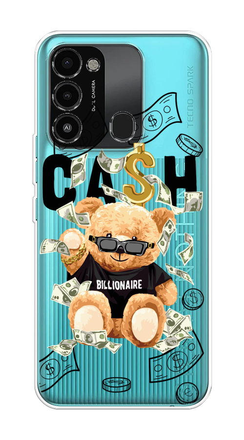 

Чехол на Tecno Spark Go 2022 "Big cash", Черный;серый;бежевый, 301250-6