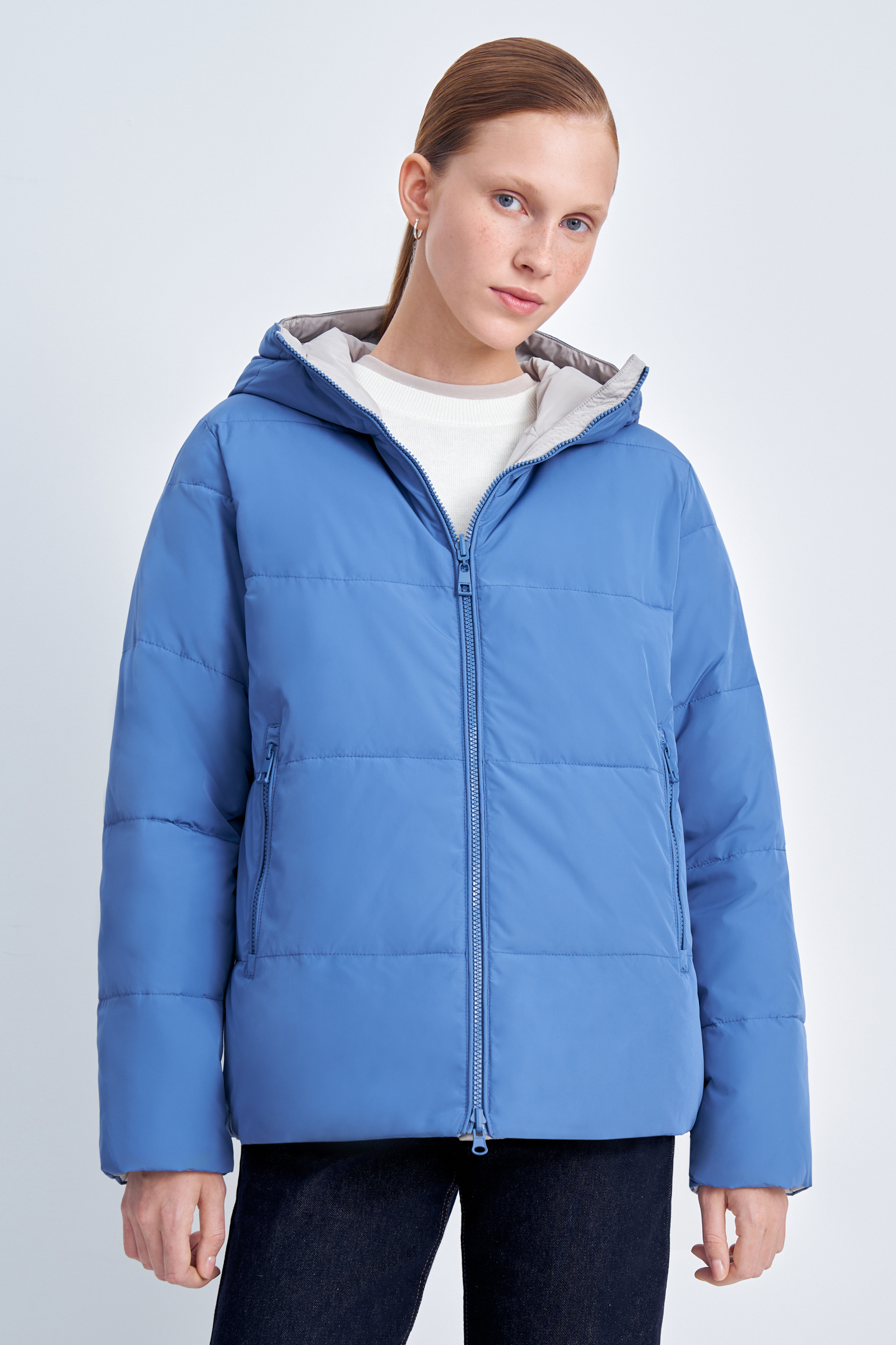 

Куртка женская Finn Flare FAE11041 голубая 2XL, Голубой, FAE11041